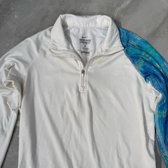 Women’s Nike Pro Combat Therma Fit Fitted 1/4th Zip Jacket Pullover Long Sleeve - Picture 2 of 15